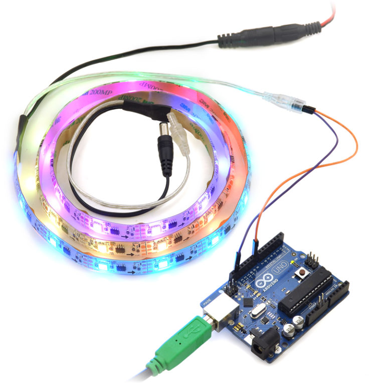 WS2812B 5050 RGB LED Strip 5V DC Ardustore Dk