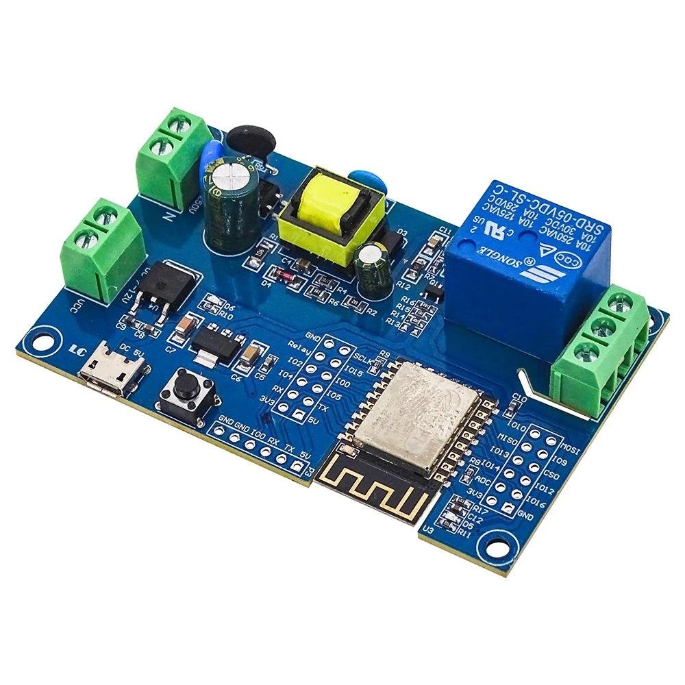 ESP8266 ESP 12F 230V 5 12V 1Ch 10A USB Wifi Relæ Module Ardustore dk