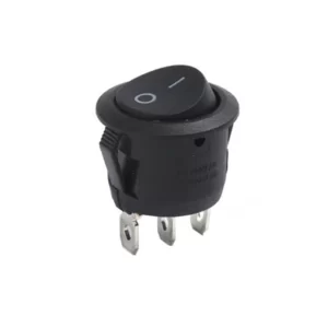 Round Rocker Switch 3Pin Black ON-OFF 20MM Produkt