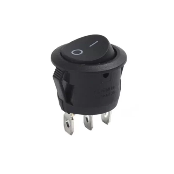 Round Rocker Switch 3Pin Black ON-OFF 20MM Produkt