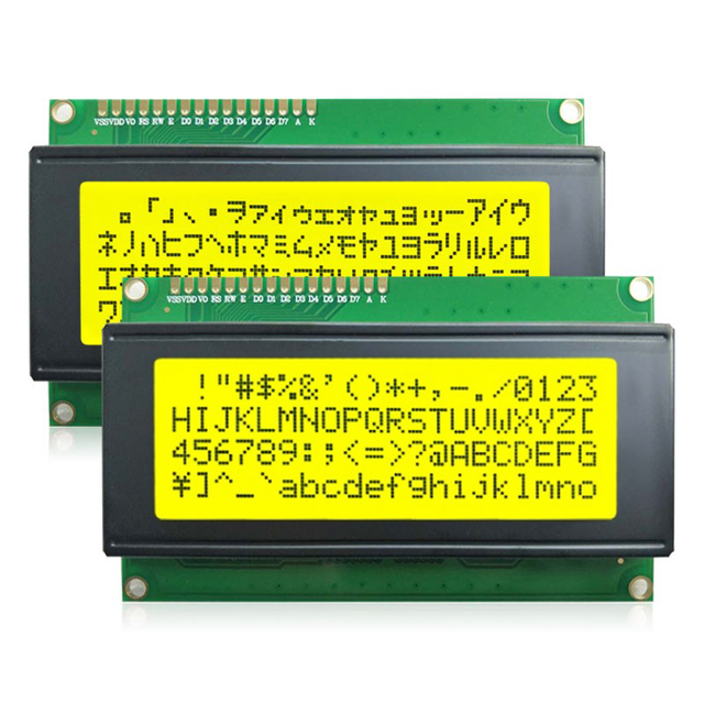 20x4 LCD Display Module - Gul - Ardustore.dk