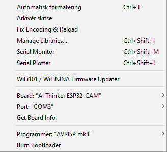 NodeMcu ESP32-CAM OV2640 8MB Kamera Udviklingsboard Eksempel 1