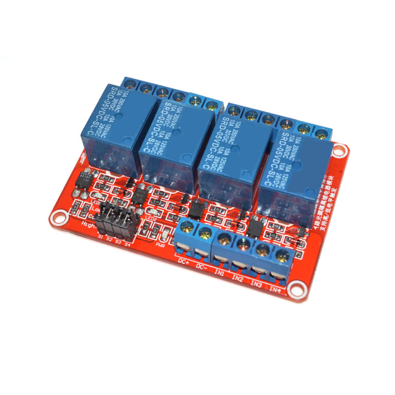 Optokobler Relæ 4-Kanal 5V LOW/HIGH Module - Ardustore.dk
