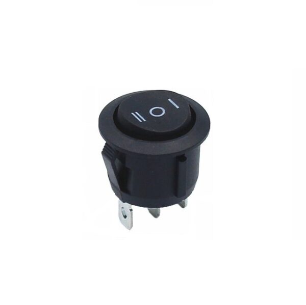 Round Rocker Switch Pin On Off On Mm Black Ardustore Dk