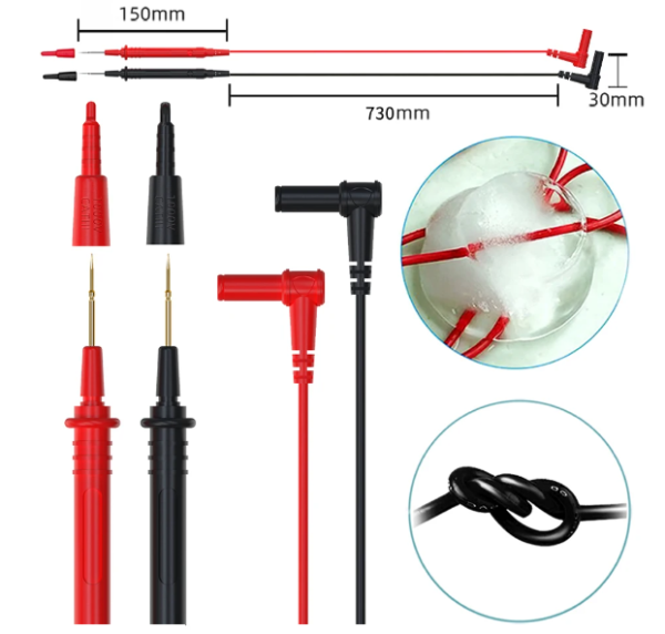 BSIDE Multimeter Probe Alligator Test Wire Pins