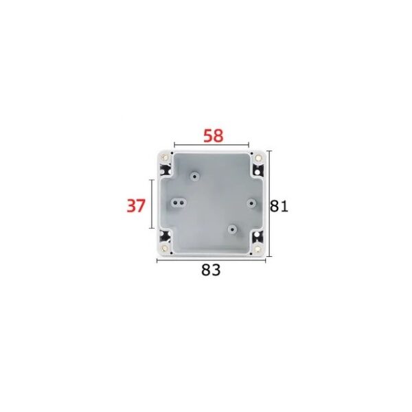 Plastik Projekt Hvid Vandtæt Kasse 83x81x56mm - Image 2