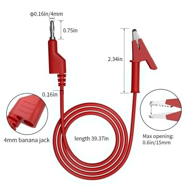 Bananstik Til Krokodillenæb 4mm Sæt V2 - 1 Meter - Image 2