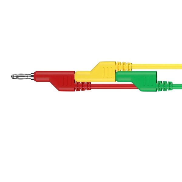 Testledning Bananstik 4mm Han-Han Sæt - 1 Meter Connecting