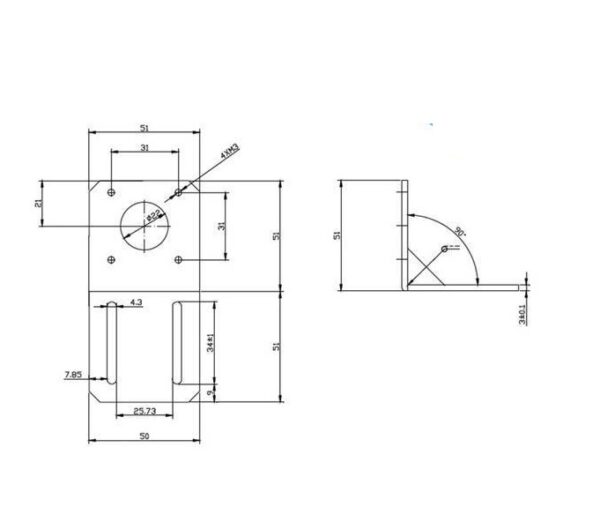 Nema 17 Stepper Motor Monteringsbeslag - Image 2