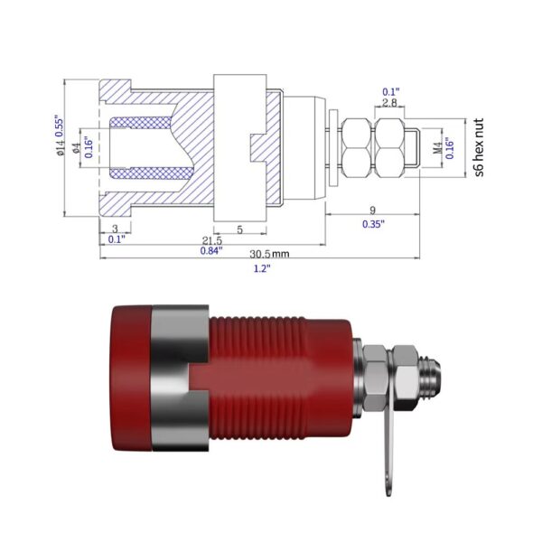 Bananfatning Bananstik 4mm Socket 2x5 Farver - Image 2