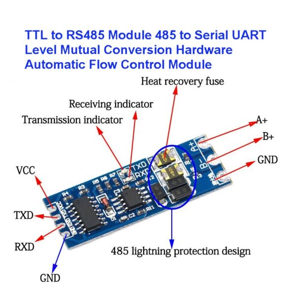 TTL Serial Til RS485 Converter Adapter Module Top