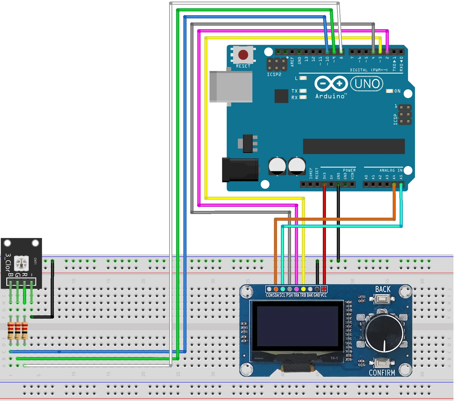 Display OLED EC11 Rotary Ecoder Module Eksempel