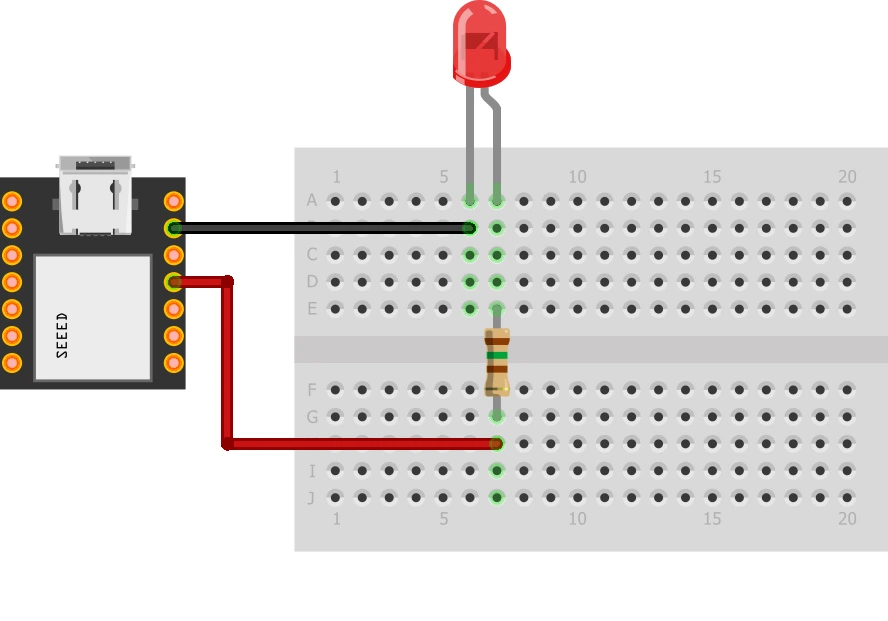 Seeeduino XIAO SAMD21G18 Udviklingsboard Eksempel