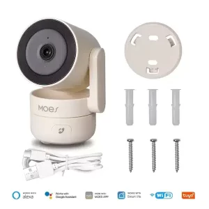 MOES Smart Trådløst Pan-Tilt Overvågningskamera Produkt