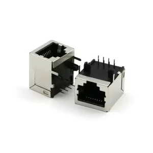 RJ45 Network Connector PCB Lodret U-LED Produkt