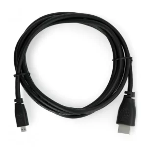 Officiel Raspberry Pi Micro HDMI Kabel 1M Sort Produkt