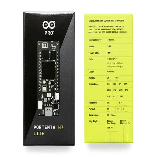 Arduino Portenta H7 Lite Udviklingsboard Data Arduino Portenta H7 Lite Udviklingsboard Data
