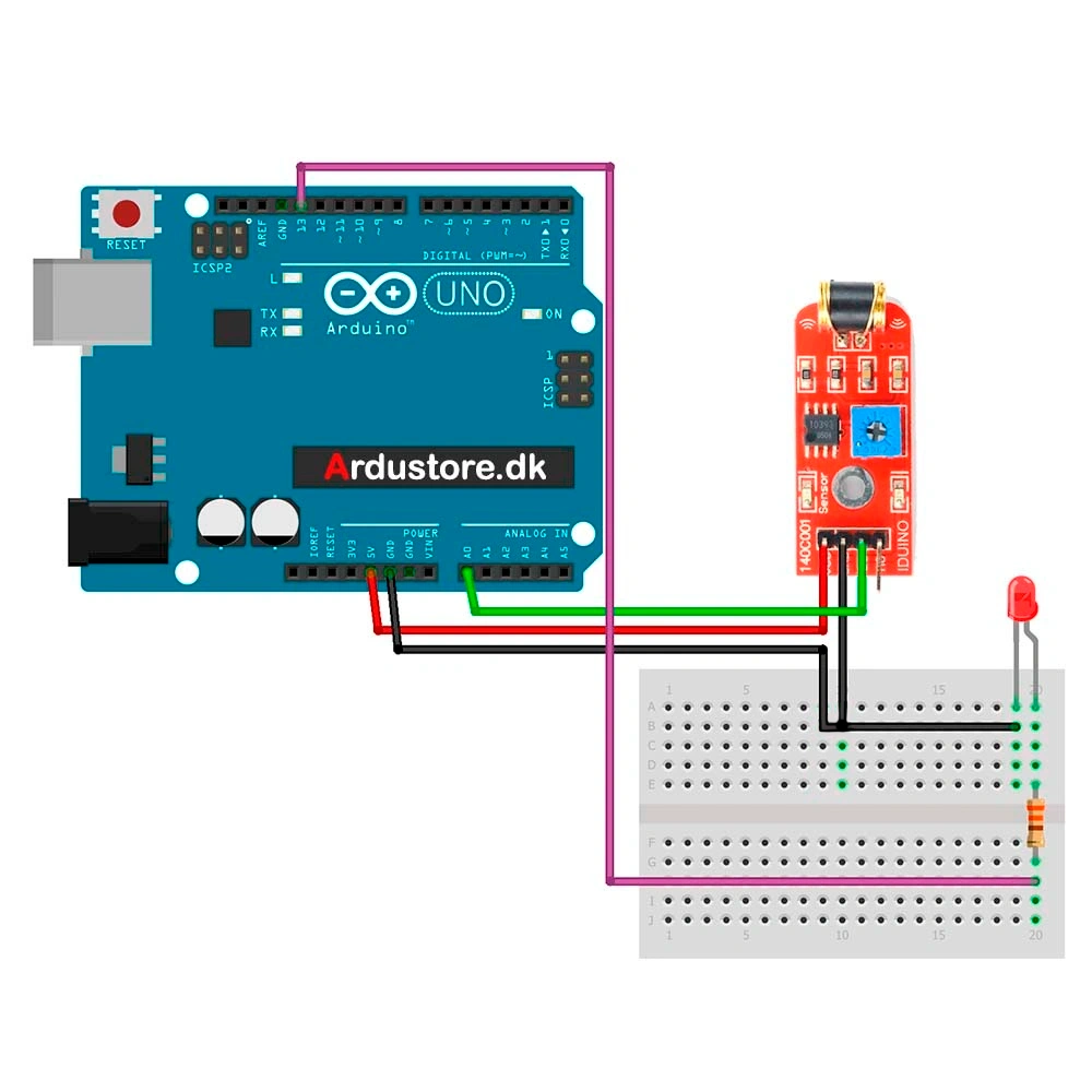 801S Justerbar Shock Vibration Module Eksempel