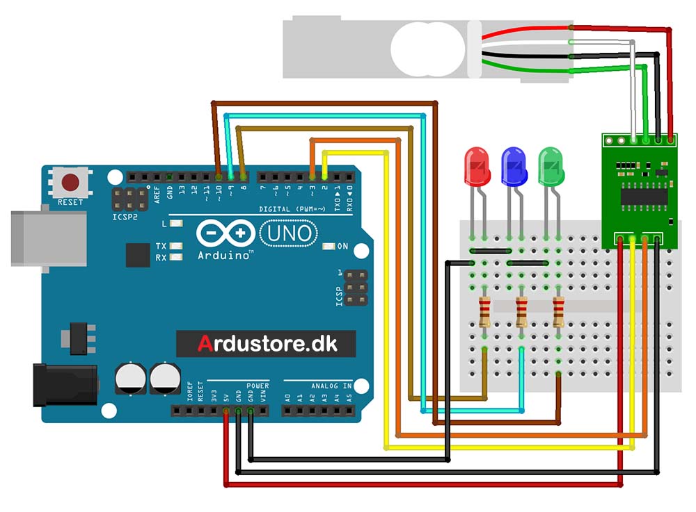 HX711 Vægtsensor Vejecelle Module Eksempel