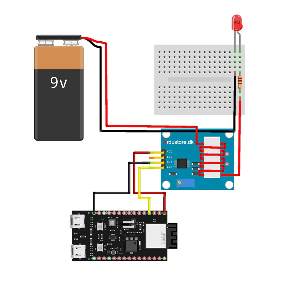 WCS1800 Current Sensor 35A Module Eksempel1 WCS1800 Current Sensor 35A Module