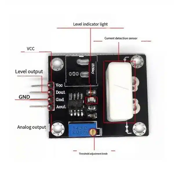 WCS1800 Current Sensor 35A Module Top WCS1800 Current Sensor 35A Module Top