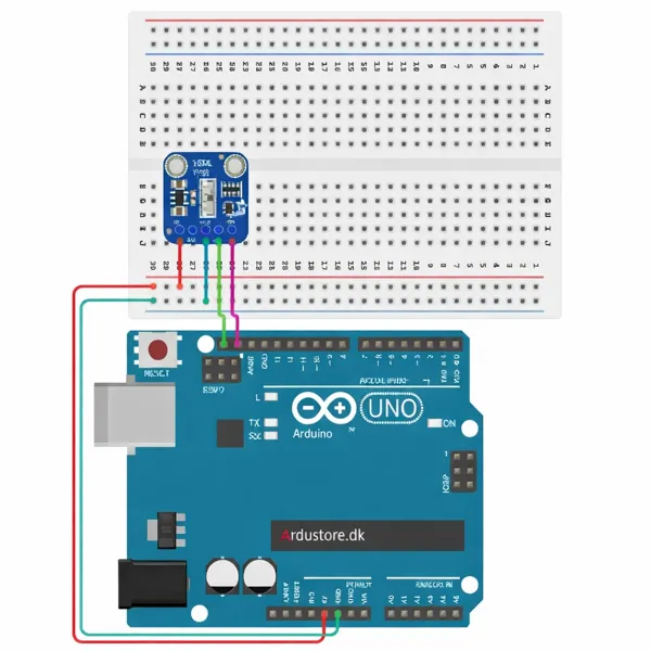 VEML7700 Lux Lysføler I2C Module Eksempel
