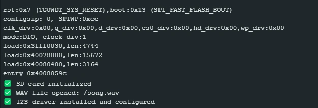 MAX98357 Amplifier Class-D I2S 2.5W Module Eksempel2