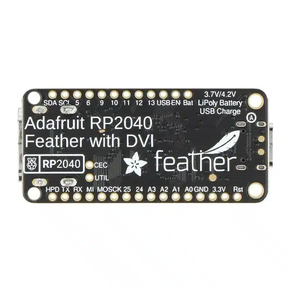 Adafruit Feather DVI RP2040 Udviklingsboard Back Adafruit Feather DVI RP2040 Udviklingsboard Back
