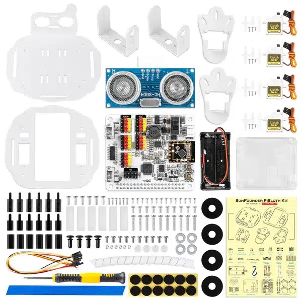Raspberry Pi Robot Kit Uden Kontroller Items Raspberry Pi AI Robot Læringskit - Uden Kontroller Items