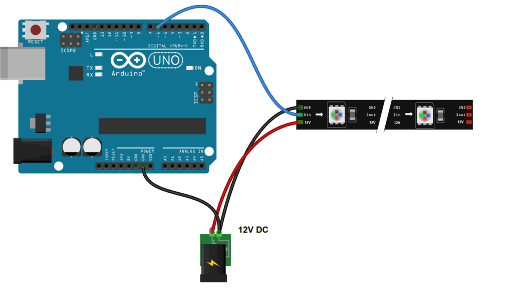WS2811 5050 RGB LED Strip 12V DC