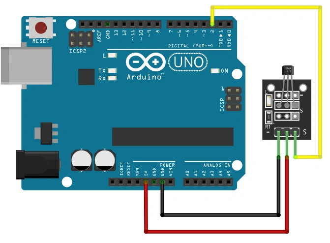 KY-003 Binær Hall Effekt Sensor Module Eksempel