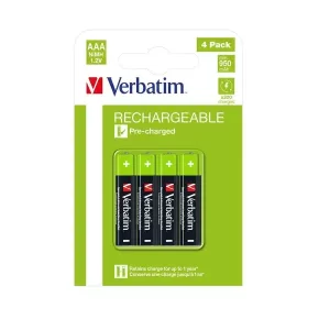 Verbatim AAA Genopladelige Batterier 1.2V 950mAh - 4 stk Produkt