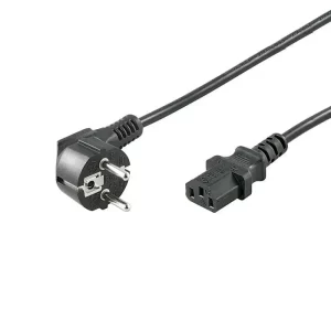 MicroConnect Strømkabel C13 Schuko Vinklet - 1M Produkt