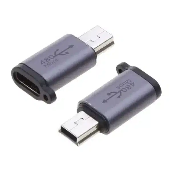 USB C Til Mini USB 2.0 Adapter 480Mbps 18W F M Produkt USB-C Til Mini USB 2.0 Adapter 480Mbps 18W F-M Produkt