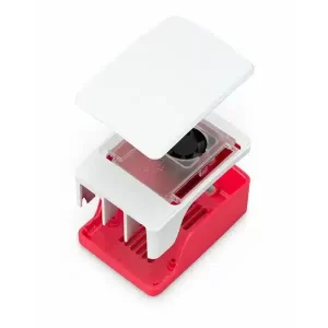 Officiel Raspberry Pi 5 ABS Kabinet Rød/Hvid Produkt