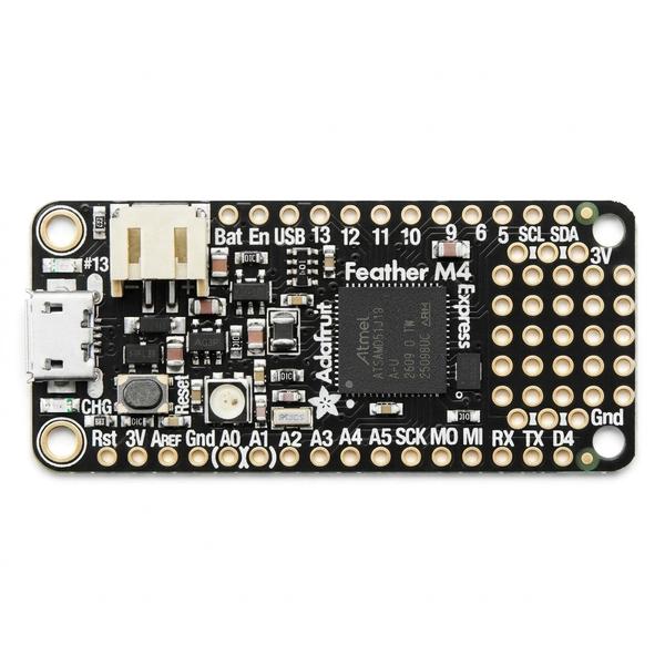 Adafruit Feather M4 Express ATSAMD51 Udviklingsboard Top Adafruit Feather M4 Express ATSAMD51 Udviklingsboard Top